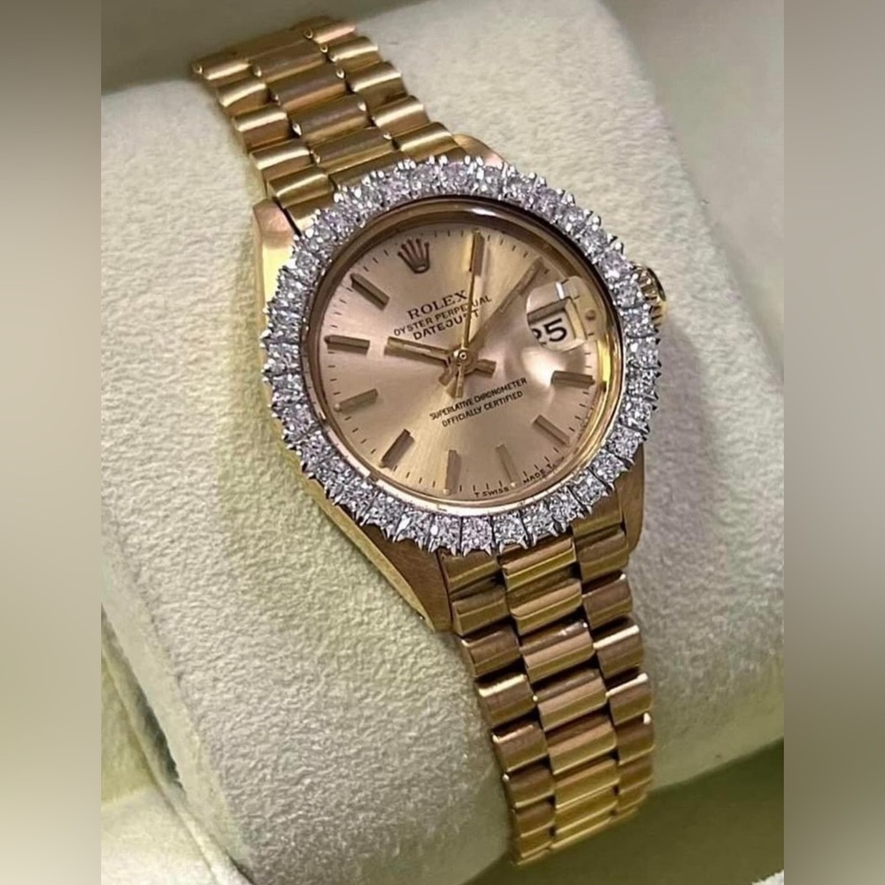 Rolex President Lady 18K yellow gold Vintage Model 6917 26 mm.